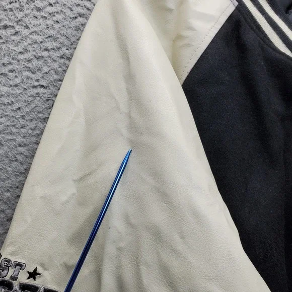 Steve & Barry's Bomber Varsity Jacket Men XL Multicolor Athletic Fit Snap Button - Picture 6 of 15